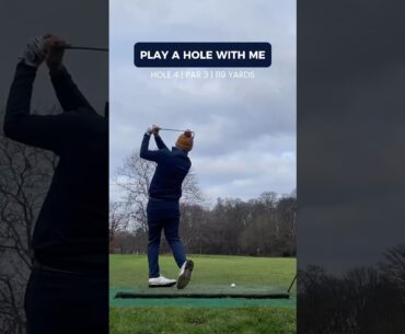 Play this 119 yard par 3 with me #golfshorts #golf #golfswing
