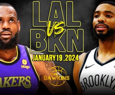 Los Angeles Lakers vs Brooklyn Nets Full Game Highlights | January 19, 2024 | FreeDawkins