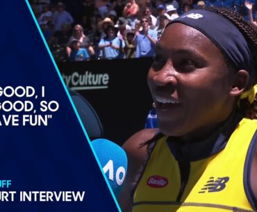 Coco Gauff On-Court Interview | Australian Open 2024 First Round