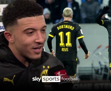 "Ever since I came back, it's felt like home" 💛 | Sancho reacts to his assist on Dortmund return