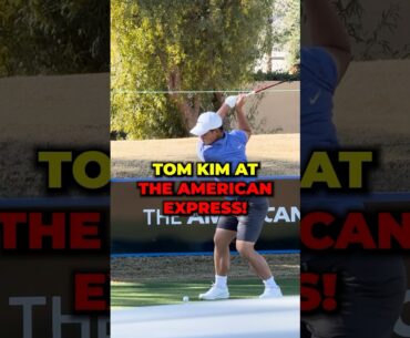 Tom Kim swings from the American Express! #shorts #golf