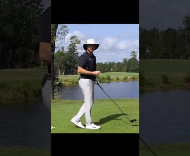 Deliver the club from this extremely shallow position #golf #golfswing #golftips