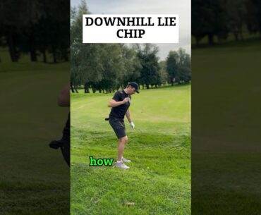 CHIP OFF A DOWNSLOPE #shortgametips #golftips #shortgame