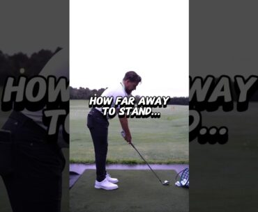 Perfect golf setup- how far to stand from the ball. #golftips #golf #golfswing #pgatour #golfcoach
