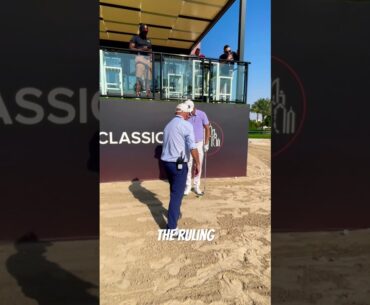 Haotong Li hits hospitality | The ruling that follows #dpworldtour #heroddubaidesertclassic #golf
