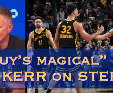 KERR: Klay “changed our team with his shot selection”; Trayce Jackson-Davis “player of the game”