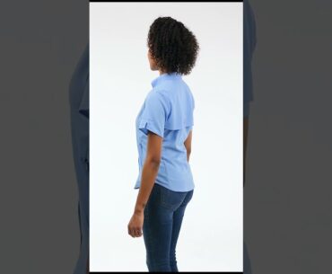 Columbia Logo Embroidered Tamiami II Short Sleeve Shirt - For Women - Buy at ApparelnBags.com