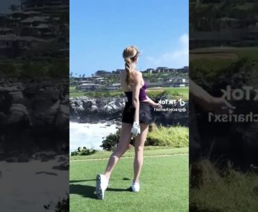 Wop Girl Swing Practice #golfswing #golf #golfgirl #golfshot #golflife #golfpractice