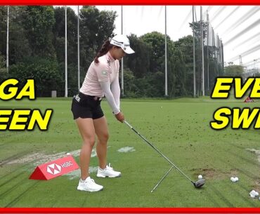 "MinJee Lee" Wedge-Iron-Wood-Driver Swings & Slow Motions I Driving Range