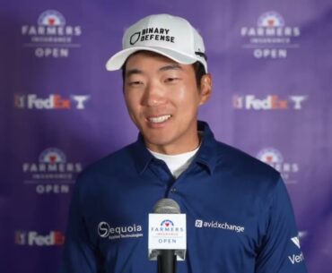 Michael Kim Thursday Flash Interview Day 2. 2024 Farmers Insurance Open © PGA Tour