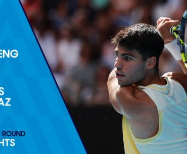 Juncheng Shang v Carlos Alcaraz Highlights | Australian Open 2024 Third Round