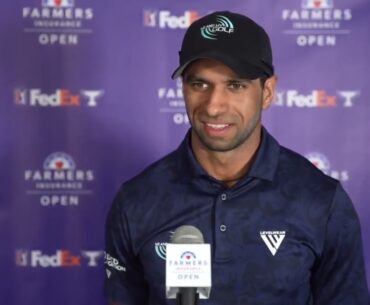 Aaron Rai Thursday Flash Interview Day 2. 2024 Farmers Insurance Open © PGA Tour