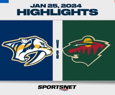 NHL Highlights | Predators vs. Wild - January 25, 2024