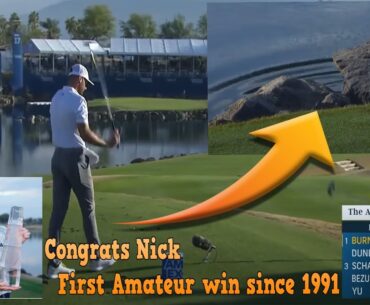 Nick Dunlap Makes History off Sam Burns Fumble #pgatour #amex