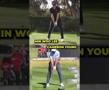 Min Woo Lee and Cameron Young swing comparison. What stands out? #shorts