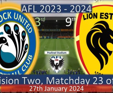 2023 - 2024 Division Two MD23, Peacock United v Lion Estate