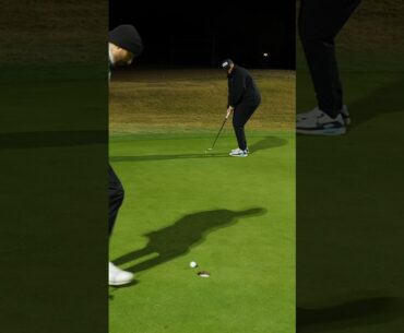 Golfers. If you play scramble golf, make sure the last man to putt is dialed in. #golf #nightgolf