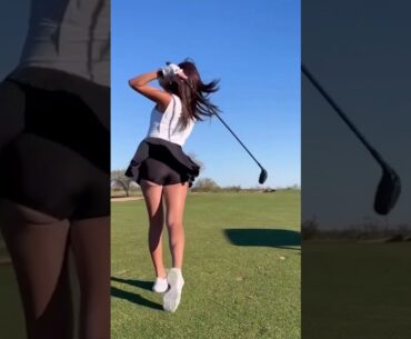 Amazing Golf Swing you need to see | Golf Girl awesome swing | Golf shorts | Therese Holland