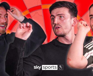 Maguire and Eriksen TAKE ON Littler in darts challenge! 👀🎯