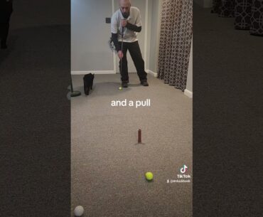 #golf #duckhook #putt #sidesaddle #putting #green #golfshot #hardwork #practice #basement