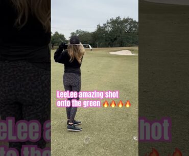 LeeLee, amazing shot onto the green 🔥🔥🔥#golfgirl #golf #golfer #golflife #amazing #strong #love