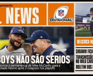 🗞️ NFL News: Cowboys mantém McCarthy, Belichick a caminho dos Falcons