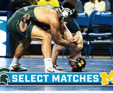 Select Matches: Michigan State at Michigan | Big Ten Wrestling | Jan. 14, 2023