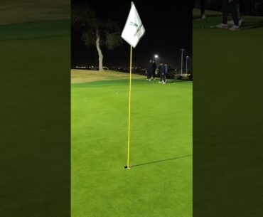 A 200 yard par 3. Please watch the putts and tell us we’re not crazy for taking that line. #golf
