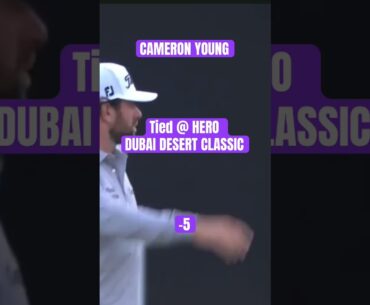 Young tied @ #1 #nelly #cameronyoung #dpworldtour #pgatour #pgaprofessional #dubai #dubaigolf