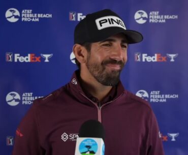 Matthieu Pavon Friday Flash Interview 2024 AT&T Pro Am Pebble Beach © PGA Tour