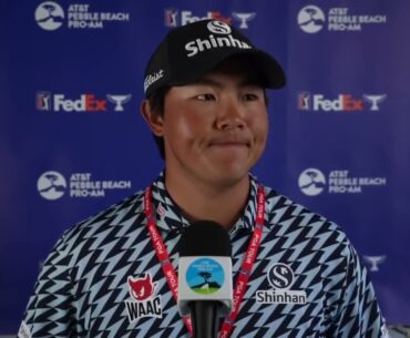 S.H. Kim Friday Flash Interview Korean 2024 AT&T Pro Am Pebble Beach © PGA Tour