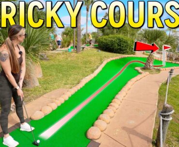 This Mini Golf Course is SUPER HARD To Get a Hole In One!