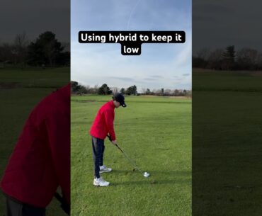Using hybrid to keep the ball low #golf #golferslife #juniorgolfer