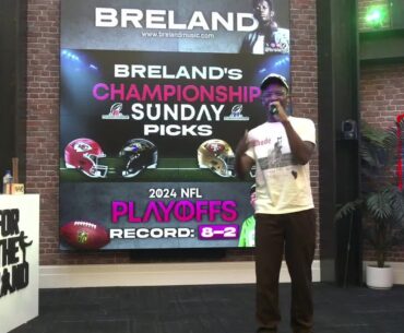 Breland sings his Championship Sunday Picks 🎤🔮 | Pat McAfee Show