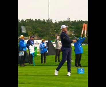 Luke List almost gets the hole-in-one #golf #shorts #pga #golfswing