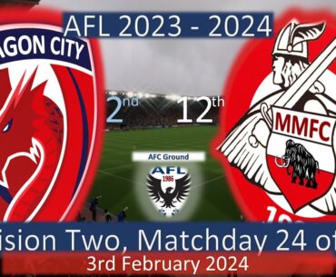 2023 - 2024 Division Two MD24, Dragon City v Milne Mammaths