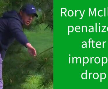Rory McIlroy suffers bizarre two shot penalty for a rare golf rule #golf #pga