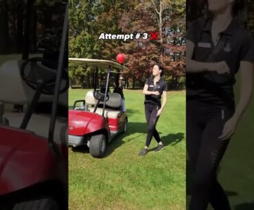 Cart girl taking a few shots at the Bogey Bag ⛳️🥊 • • • #bogeybag #golf #golfswing #golfcourse