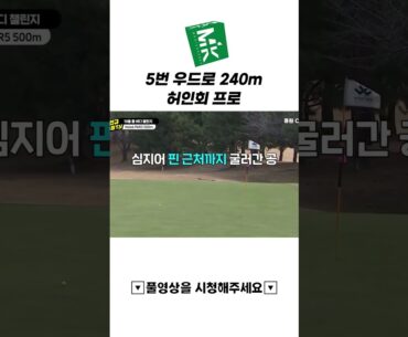 5번 우드 240m  깔끔하게 투온 !! 허인회 프로 #shorts #KPGA #golf #골프