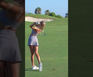Amazing Golf Swing you need to see | Golf Girl awesome swing | Golf shorts | Claire Hogle