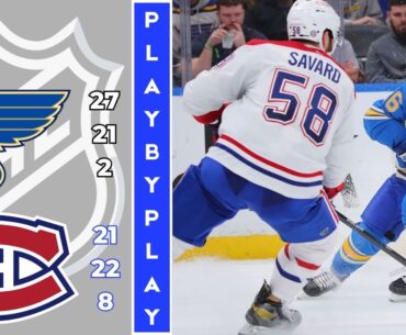 NHL GAME PLAY BY PLAY: BLUES VS CANADIENS