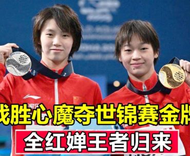 全红婵再次上演神级表演！2024游泳世锦赛跳出满分207C！战胜心魔首夺世锦赛个人金牌【今朝体育】