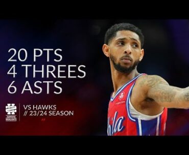 Cameron Payne 20 pts 4 threes 6 asts vs Hawks 23/24 season