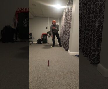 #golf #duckhook #putt #sidesaddle #hardwork #putting #green #basement #practice #golfshot #putter