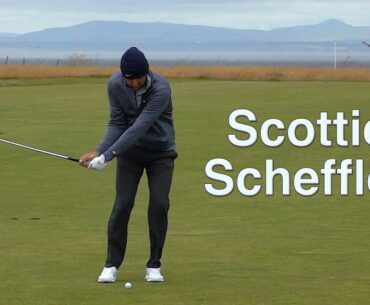 Scottie Scheffler Pitch Shot Face-On (Full Speed & Slow Motion)
