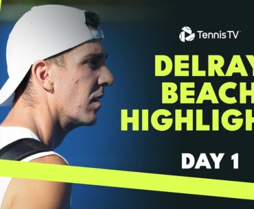 Arnaldi and Nishioka Lock Horns; Kecmanovic, Lestienne Feature | Delray Beach 2024 Day 1 Highlights