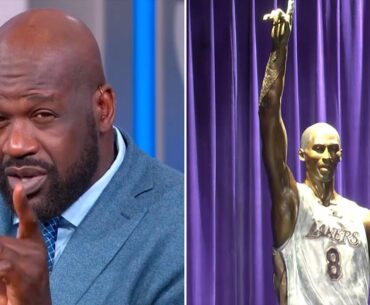 Shaq's Emotional Reaction to Kobe Bryant Statue Unveiling | Inside the NBA