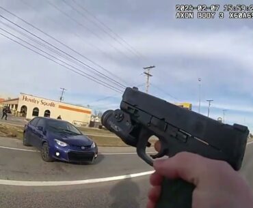 Bodycam footage shows Columbus sergeant getting hit by stolen vehicle, firing shots at suspect