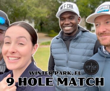 Winter Park 9 Hole Match - Sav & Jammie vs Shawn & Mu | On Course Golf Vlog