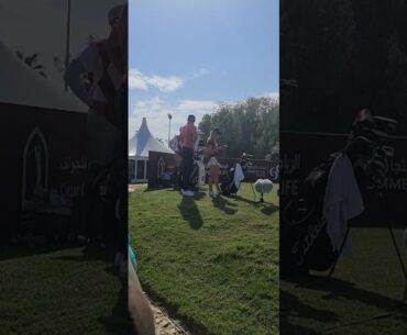 The few lady caddies on.the golf course at the @DPWorldTour
